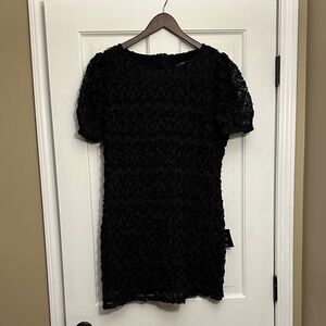 Elegant Black Lace Mini Dress